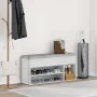 Banco zapatero madera de ingeniería blanco brillo 102x30,5x45cm by , Shoe racks and shoe organizers - Ref: Foro24-861149, Pri...