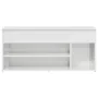 Banco zapatero madera de ingeniería blanco brillo 102x30,5x45cm by , Shoe racks and shoe organizers - Ref: Foro24-861149, Pri...