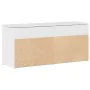 Banco zapatero madera de ingeniería blanco brillo 102x30,5x45cm by , Shoe racks and shoe organizers - Ref: Foro24-861149, Pri...