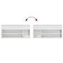 Banco zapatero madera de ingeniería blanco brillo 102x30,5x45cm by , Shoe racks and shoe organizers - Ref: Foro24-861149, Pri...