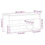 Banco zapatero madera de ingeniería blanco brillo 102x30,5x45cm by , Shoe racks and shoe organizers - Ref: Foro24-861149, Pri...
