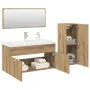 4-teiliges Badezimmermöbelset aus Eichen-Ingenieurholz. von , Badezimmermöbel - Ref: Foro24-3328918, Preis: 373,53 €, Rabatt: %