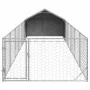 Hundehütte im Freien mit Gehege 8x2x1,5 m aus verzinktem Stahl. von , Hundehütten - Ref: Foro24-3329239, Preis: 248,67 €, Rab...