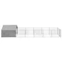 Outdoor dog kennel with enclosure 8x2x1.5 m galvanized steel by , Dog kennels - Ref: Foro24-3329239, Price: 248,67 €, Discoun...