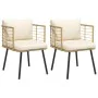 Gartensofas mit Kissen, 2 Stück, aus synthetischem Rattan in Naturfarbe. von , Gartenstühle - Ref: Foro24-3328657, Preis: 221...
