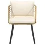 Garden armchairs with cushions 2 units synthetic natural rattan by , Garden chairs - Ref: Foro24-3328657, Price: 221,31 €, Di...