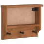 SANDNES wall coat rack 45x12x35 cm solid pine wood by , Hat and coat racks - Ref: Foro24-4010451, Price: 25,65 €, Discount: %