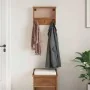 SANDNES wall coat rack 45x12x35 cm solid pine wood by , Hat and coat racks - Ref: Foro24-4010451, Price: 25,65 €, Discount: %