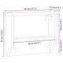 SANDNES wall coat rack 45x12x35 cm solid pine wood by , Hat and coat racks - Ref: Foro24-4010451, Price: 25,65 €, Discount: %