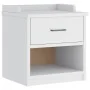 Banco de recibidor SANDNES madera maciza pino blanco 45x40x50cm by , Benches for halls and storage - Ref: Foro24-4010447, Pri...