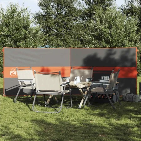 Cortaviento de camping impermeable gris naranja 344x120 cm by , Windbreaks - Ref: Foro24-4009653, Price: 27,44 €, Discount: %
