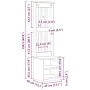 Perchero de entrada SANDENS 45x40x159,5cm madera maciza de pino by , Benches for halls and storage - Ref: Foro24-4010479, Pri...
