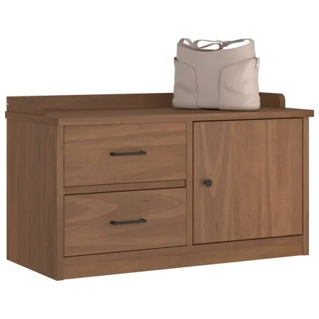 Banco de recibidor SANDNES madera maciza de pino 87x40x50 cm by , Benches for halls and storage - Ref: Foro24-4010464, Price:...