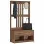 SANDENS solid pine wood entryway coat rack 87x40x159.5cm by , Benches for halls and storage - Ref: Foro24-4010491, Price: 205...