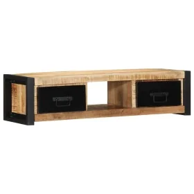 TV-Möbel 100x30x25 Massivholz mit grober Mangoholzoberfläche von , TV-Möbel - Ref: Foro24-4013597, Preis: 157,46 €, Rabatt: %