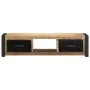 TV stand 100x30x25 solid rough mango wood by , TV Furniture - Ref: Foro24-4013597, Price: 157,46 €, Discount: %