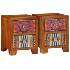 Nachttisch 2 Stück 35x35x45 cm Massivholz Akazie von , Nachttische - Ref: Foro24-4016493, Preis: 181,03 €, Rabatt: %