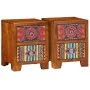 Bedside table 2 units 35x35x45 cm solid acacia wood by , Nightstands - Ref: Foro24-4016493, Price: 181,03 €, Discount: %