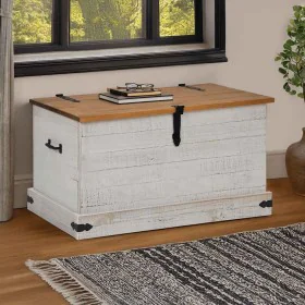 HALDEN white storage chest 91x48x47 cm solid wood by , Storage trunks - Ref: Foro24-4018402, Price: 160,94 €, Discount: %