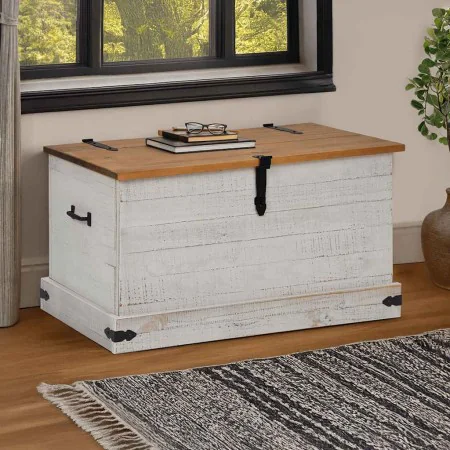 Halden Aufbewahrungstruhe weiß 91x48x47 cm Massivholz von , Aufbewahrungskisten - Ref: Foro24-4018402, Preis: 160,94 €, Rabat...