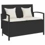 Banco de almacenamiento jardín con cojín ratán sintético negro by , garden benches - Ref: Foro24-4104211, Price: 221,09 €, Di...