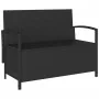 Banco de almacenamiento jardín con cojín ratán sintético negro by , garden benches - Ref: Foro24-4104211, Price: 221,09 €, Di...