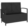 Banco de almacenamiento jardín con cojín ratán sintético negro by , garden benches - Ref: Foro24-4104211, Price: 221,09 €, Di...