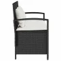 Banco de almacenamiento jardín con cojín ratán sintético negro by , garden benches - Ref: Foro24-4104211, Price: 221,09 €, Di...