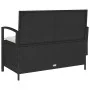 Banco de almacenamiento jardín con cojín ratán sintético negro by , garden benches - Ref: Foro24-4104211, Price: 221,09 €, Di...