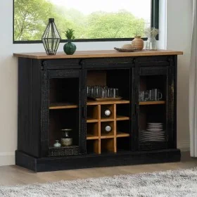 Aparador HALDEN 2 puertas correderas negro 112x40x80 cm by , Sideboards - Ref: Foro24-4018428, Price: 277,76 €, Discount: %