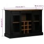 Aparador HALDEN 2 puertas correderas negro 112x40x80 cm von , Sideboards - Ref: Foro24-4018428, Preis: 277,84 €, Rabatt: %
