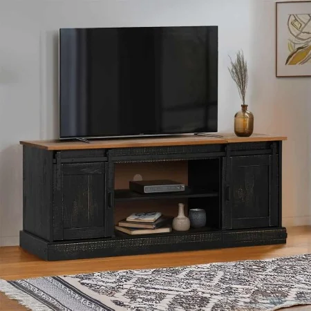Mueble de TV HALDEN 2 puerta correderas negro 150x40x60 cm by , TV Furniture - Ref: Foro24-4018416, Price: 253,33 €, Discount: %
