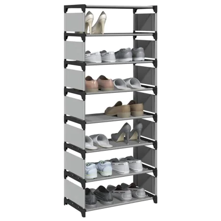 Zapatero 8 niveles gris 54x28x124 cm tejido no tejido by , Shoe racks and shoe organizers - Ref: Foro24-4100623, Price: 23,84...