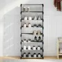 Zapatero 8 niveles gris 54x28x124 cm tejido no tejido by , Shoe racks and shoe organizers - Ref: Foro24-4100623, Price: 23,84...