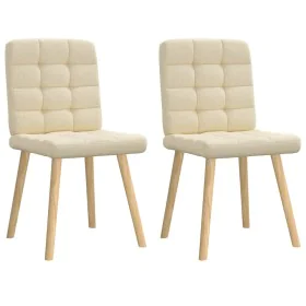 Esszimmerstühle, 2 Stück, Stoff in Cremefarbe. von , Essstühle - Ref: Foro24-4101098, Preis: 105,39 €, Rabatt: %
