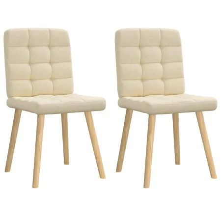 Esszimmerstühle, 2 Stück, Stoff in Cremefarbe. von , Essstühle - Ref: Foro24-4101098, Preis: 105,39 €, Rabatt: %