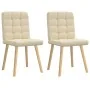 Esszimmerstühle, 2 Stück, Stoff in Cremefarbe. von , Essstühle - Ref: Foro24-4101098, Preis: 105,39 €, Rabatt: %