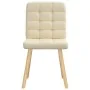 Sillas de comedor 2 unidades tela color crema de , Sillas de comedor - Ref: Foro24-4101098, Precio: 105,26 €, Descuento: %