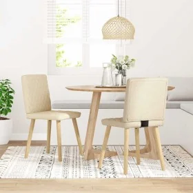 Esszimmerstühle, 2 Stück, Stoff in Cremefarbe. von , Essstühle - Ref: Foro24-4101128, Preis: 103,64 €, Rabatt: %