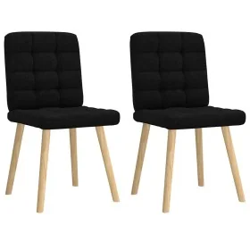 Dining chairs 2 units black fabric by , dining chairs - Ref: Foro24-4101093, Price: 105,50 €, Discount: %