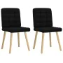 Sillas de comedor 2 unidades tela negro de , Sillas de comedor - Ref: Foro24-4101093, Precio: 105,50 €, Descuento: %
