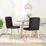 Sillas de comedor 2 unidades tela negro de , Sillas de comedor - Ref: Foro24-4101093, Precio: 105,50 €, Descuento: %