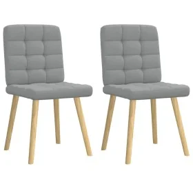 Drehstühle für Esszimmer, 2 Stück, hellgraues Stoffgewebe. von , Essstühle - Ref: Foro24-4101091, Preis: 105,11 €, Rabatt: %