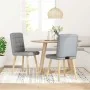 Drehstühle für Esszimmer, 2 Stück, hellgraues Stoffgewebe. von , Essstühle - Ref: Foro24-4101091, Preis: 105,11 €, Rabatt: %