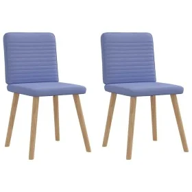 Dining chairs 2 units blue denim fabric by , dining chairs - Ref: Foro24-4101154, Price: 103,24 €, Discount: %