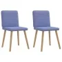 Dining chairs 2 units blue denim fabric by , dining chairs - Ref: Foro24-4101154, Price: 103,24 €, Discount: %
