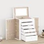 Joyero de 6 niveles con espejo y cerradura blanco de , Soportes para joyería - Ref: Foro24-4103564, Precio: 60,77 €, Descuent...
