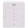 Joyero de 6 niveles con espejo y cerradura blanco de , Soportes para joyería - Ref: Foro24-4103564, Precio: 60,77 €, Descuent...