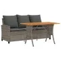 Sofá jardín de 3 plazas con cojín y mesa gris ratán sintético by , Outdoor sofas - Ref: Foro24-4103856, Price: 302,43 €, Disc...