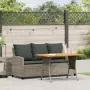 Sofá jardín de 3 plazas con cojín y mesa gris ratán sintético by , Outdoor sofas - Ref: Foro24-4103856, Price: 302,43 €, Disc...
